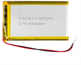 LP855085-PCM, Аккумулятор литий-полимерный (Li-Pol) 4300мАч 3.7В, с защитой, PoliCell