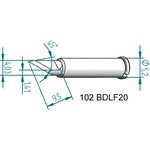 102BDLF20, 2 x 4 mm Knife Soldering Iron Tip for use with i-Tool