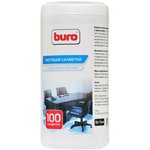 Салфетки Buro BU-Tsurl, 100 шт. для пластиковых поверхностей и офисной мебели ...