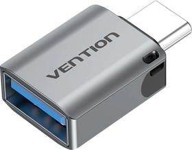 Фото 1/2 Адаптер-переходник Vention USB 3.0 Type-C M/USB 3.0 Type-AF (CDQH0), Адаптер-переходник Vention OTG USB Type C M/ USB 3.0 AF