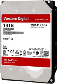 Фото 1/4 Жесткий диск WD Red Pro WD141KFGX, 14ТБ, HDD, SATA III, 3.5"