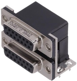 DLS2SS5AN21X, D-Sub Dualport Connectors DSUB DUALPORT SLDRPN ANG 15.88mm SPACING