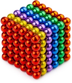 Фото 1/10 Forceberg Cube - конструктор-головоломка из магнитных шариков 5 мм, цветной, 216 элементов, 6 цветов