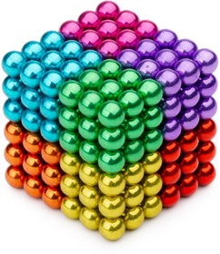 Фото 1/9 Forceberg Cube - конструктор-головоломка из магнитных шариков 5 мм, цветной, 216 элементов, 8 цветов