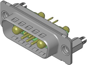 FM7W2P1-1410 / 1731071111, 173107 7 Way D-sub Connector Socket, 2.74mm Pitch, with 4-40 Screw Locks
