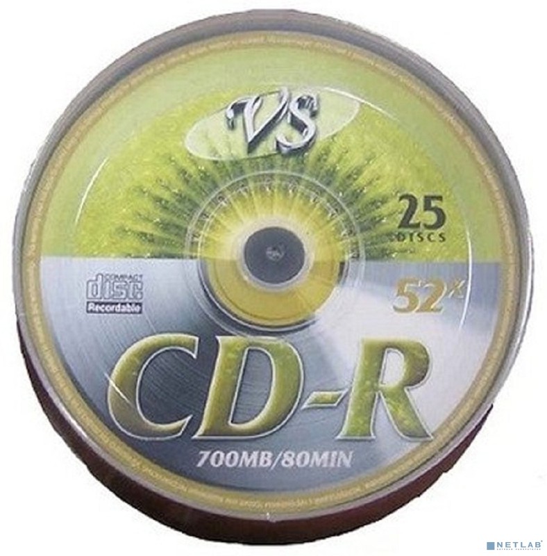 Диски VS CD-R 80 52x Shrink/25 (620274) – купить оптом и в розницу