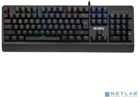 Фото 1/10 Механическая игровая клавиатура SVEN KB-G9700 (104 кл,+12Fn,RED switch, RGB, мет, корпус)