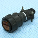 2РМТ24КПН19Г1В1В, Розетка на кабель с прямым патрубком для неэкранированного кабеля