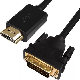 GCR-HD2DVI1-1.8m, GCR Кабель 1.8m HDMI-DVI черный, OD7.3mm, 28/28 AWG, позолоченные контакты, 19M / 25M double link, т