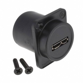 EHUSB3CABAPKG, Conn Micro USB 3.0 Type AB to USB 3.0 Type A Coupler F/F 10/4 POS ST Panel Mount 1 Port