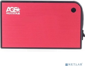 Фото 1/6 AgeStar 3UB2A14 (RED) Внешний корпус для HDD/SSD AgeStar 3UB2A14 SATA II пластик/алюминий красный 2.5"