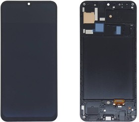 Фото 1/3 Дисплей (экран) в сборе с тачскрином для Samsung Galaxy A50 SM-A505FD, Galaxy A50s SM-A507FD черный с рамкой (OLED)