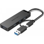 Vention CHTBB, Концентратор Vention OTG USB-C+USB 3.0 / 4xUSB 3.0 порта Черный - ...