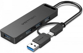 Фото 1/2 Vention CHTBB, Концентратор Vention OTG USB-C+USB 3.0 / 4xUSB 3.0 порта Черный - 0.15м.