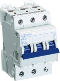 Автоматический выключатель 3P, C, 2 А, 10 кА, 230/400 В AC, серия Т C2T3