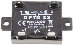 Фото 1/3 Z120D10, SSR, PANEL MOUNT, 140VAC, 32VDC, 10A