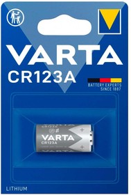 Фото 1/2 *06205301401, Батарейка Varta Professional CR123A 1шт Lithium 3V (6205) (1/10/100)