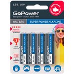 Батарейка GoPower LR6 AA BL4 Alkaline 1.5V (4/48/576)