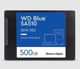 Фото 1/10 SSD жесткий диск SATA2.5" 500GB BLUE SA510 WDS500G3B0A WDC