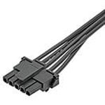 145132-0500, Rectangular Cable Assemblies Micro-Fit OTS Cbl ASSY 75mm 5CKT Blk