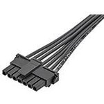 145132-0700, Rectangular Cable Assemblies Micro-Fit OTS Cbl ASSY 75mm 7CKT Blk