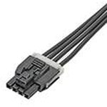145130-0400, Rectangular Cable Assemblies Nano-Fit 75mm Cbl SR 4Ckt Blk