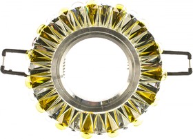 Встраиваемый декоративный светильник DLS-L145, GU5.3, GLASSY GOLD, серия Luciole UL-00003891