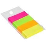 Бумажные блок-закладки с клеевым краем Neon 12х50 мм, 4 цвета, 80 листов 5206470