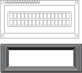 Фото 1/2 EA 017-8UKE, LCD Character Display Modules & Accessories Bezel 017-xx Series 60.8x24.2/ 76.8x36.4