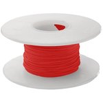 KSW30R-0100, Hook-up Wire 30AWG LOW STRP FORCE 100' SPOOL RED