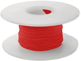 Фото 1/2 KSW30R-0100, Hook-up Wire 30AWG LOW STRP FORCE 100' SPOOL RED
