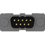 D-Sub plug, 9 pole, standard, equipped, straight, solder pin, 3-338309-2