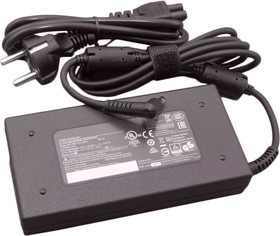 Фото 1/3 Блок питания (сетевой адаптер) для ноутбуков MSI 19.5V 6.15A 120W 5.5x2.5 мм slim с иглой черный с сетевым кабелем