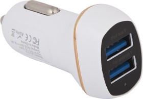 Фото 1/3 Блок питания (сетевой адаптер) Smart Car Charger LZ-312 2 USB выхода 3.1А белое, коробка