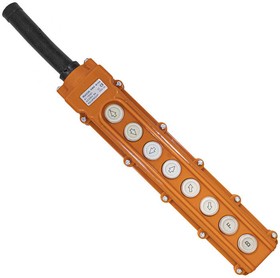 Фото 1/2 GB8-B104, Пост 8-ми кнопочный на кабель , 50х70х320 мм, 250 В, 5 А, 50 мОм, -25…+70 °С, пластик, крышка ABS, оранжевый
