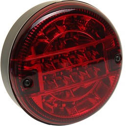 M720106, Фонарь габаритный задний универсальный круглый красный левый/правый 24V LED MARS TECH