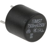0034.6612, Fuse Subminiature Slow Blow Acting 0.5A 250V Radial 8.5 X 8.5mm ...
