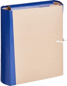 Архивная папка 25 шт в упаковке крафт/бумвинил 8 см 4 завязки синяя 54816