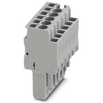 Plug, spring balancer connection, 0.08-4.0 mm², 6 pole, 24 A, 6 kV, gray, 3040151