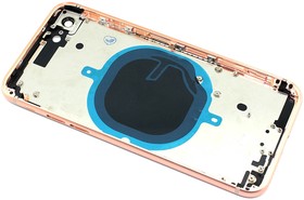 Задняя крышка (корпус) в сборе с рамкой для Apple iPhone 8 золотая