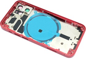 Задняя крышка (корпус) в сборе с рамкой для Apple iPhone 12 Mini красная