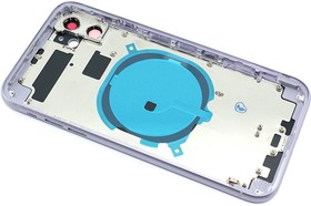 Задняя крышка (корпус) в сборе с рамкой для Apple iPhone 11 фиолетовая