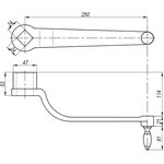 Кривошипная изогнутая рукоятка DK25024X24