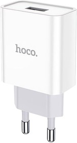 Фото 1/6 Зарядное устройство HOCO C81A Asombroso 1xUSB, 2.1А (белый)