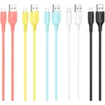USB кабель BOROFONE BX40 Multicolor Superior MicroUSB, 1м, PVC, 2.4A ...