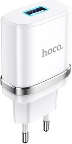 Фото 1/3 Зарядное устройство HOCO N1 Ardent 1xUSB, 2.4А, LED (белый)