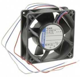 Фото 1/3 3412N/2, Axial Fan DC Ball 92x92x25.4mm 12V 2700min sup -1 /sup  82m³/h 3-Pin Stranded Wire