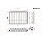 KWFA0001, Фильтр воздушный Hyundai SantaFe (01-06) Classic All