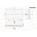 KWFA0003, Фильтр воздушный Toyota Camry (V30) 01-/Highlander I-II 00-/Lexus ...