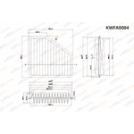 KWFA0004, Фильтр воздушный Toyota Camry (V40) 3.5 06-/Rav4 III 2.0-3.5 ...